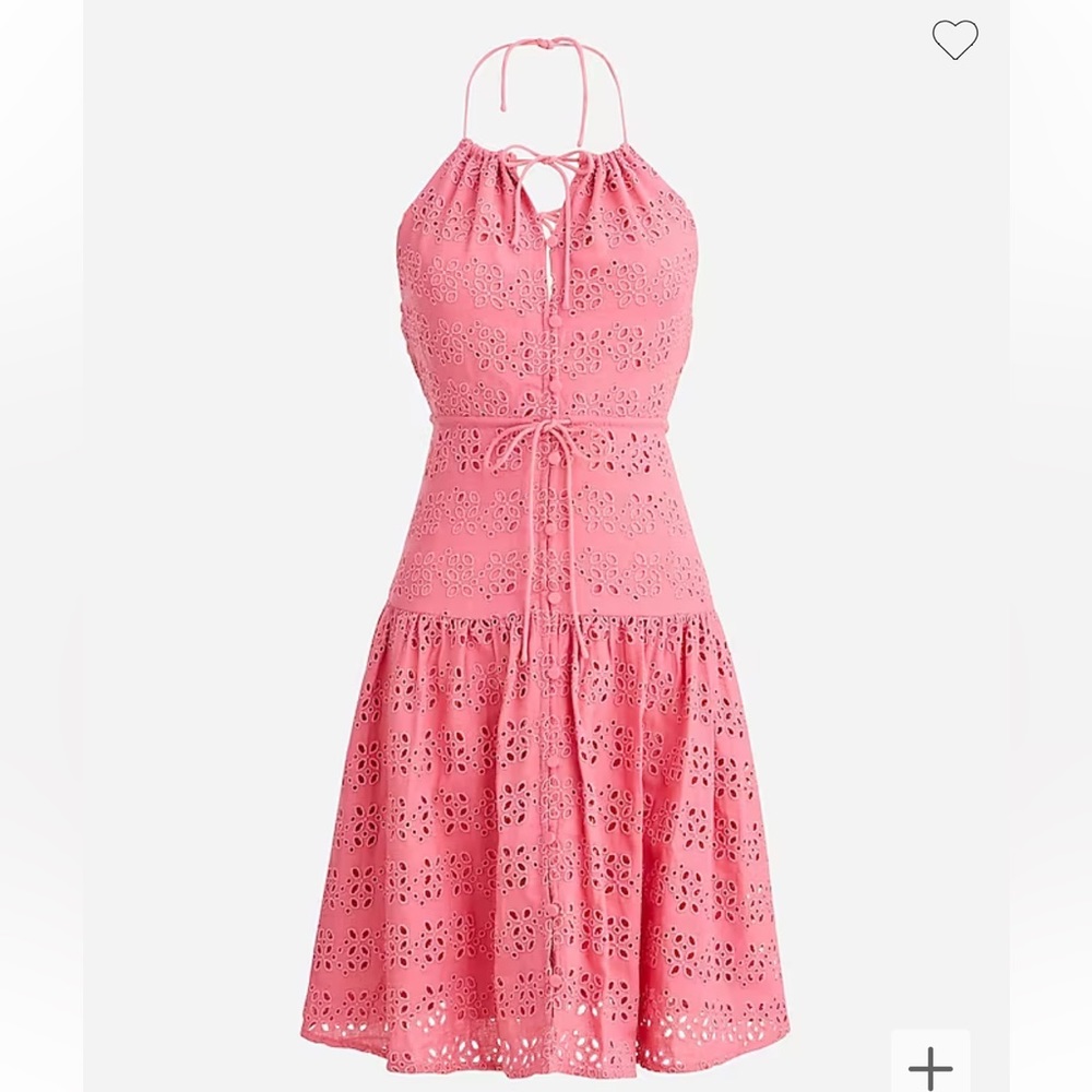 J. Crew Anguilla Mini Halter Dress in Eyelet
